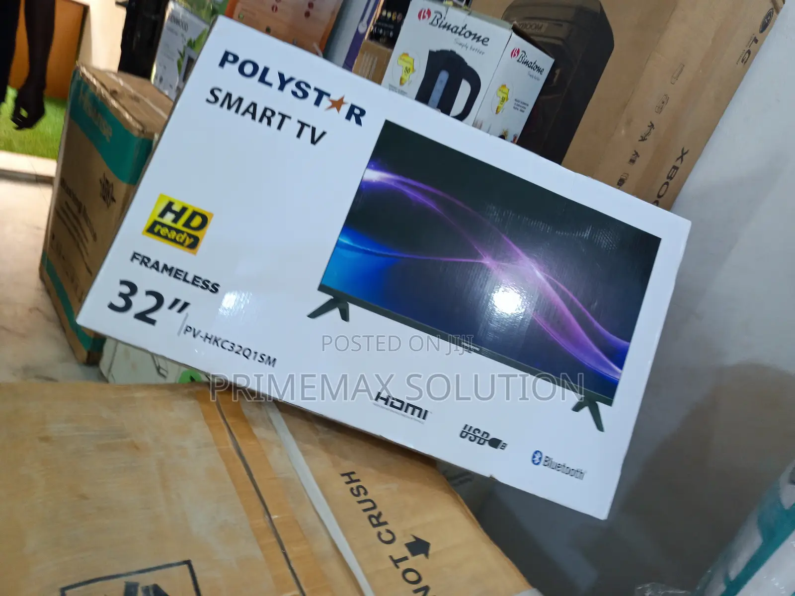 Polystar 32" Smart Tv With Free Wall Hanger + 1gb Ram + 8gb Rom