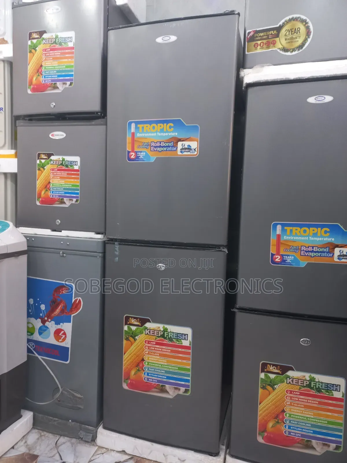Tekno Cool Refrigerator Double Door (Down Freezer Up Fridge)