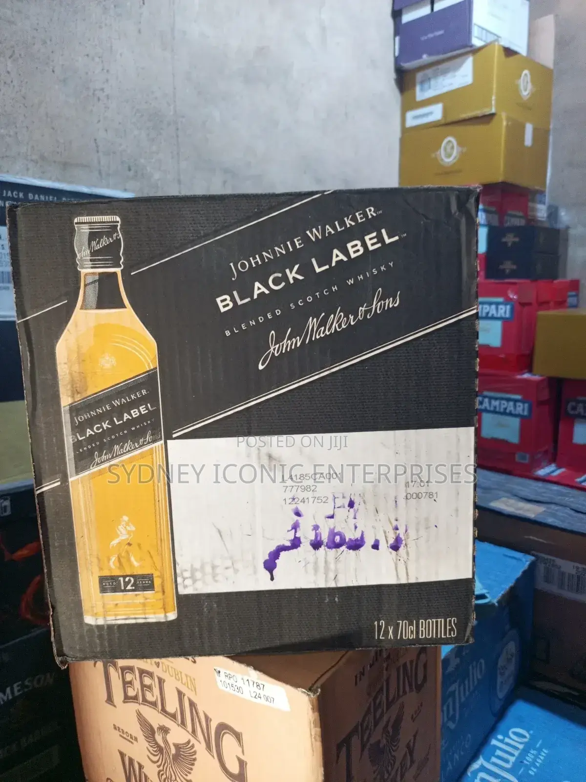 Johnnie Walker Black Label Whiskey (Carton of 12 Bottles)