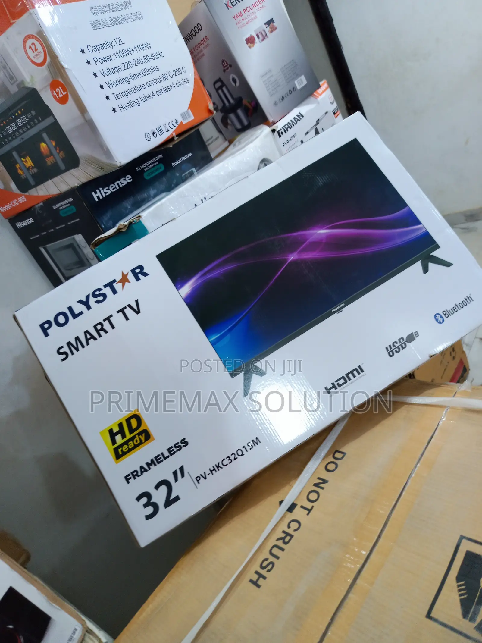 Polystar 32" Led Smart Television With Screen Mirroring Wifi