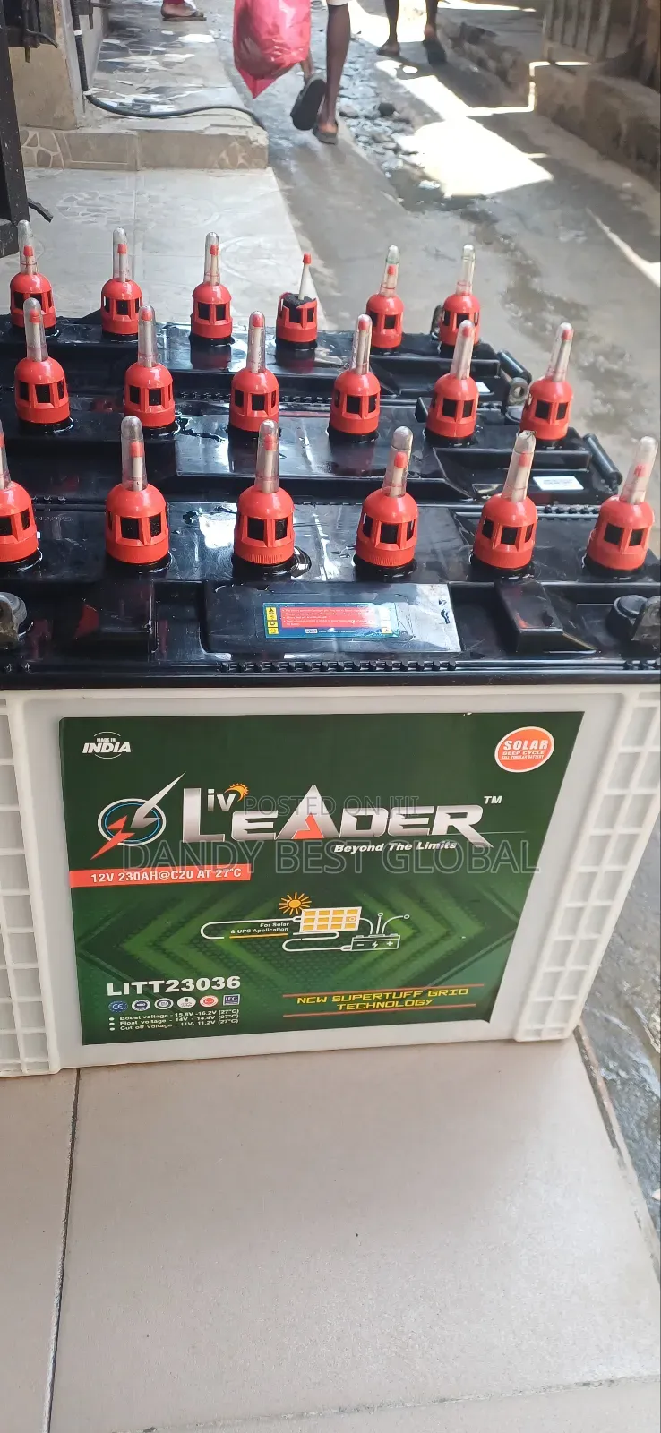Leader Tall Tubular Battery 230ah/12v Made in India