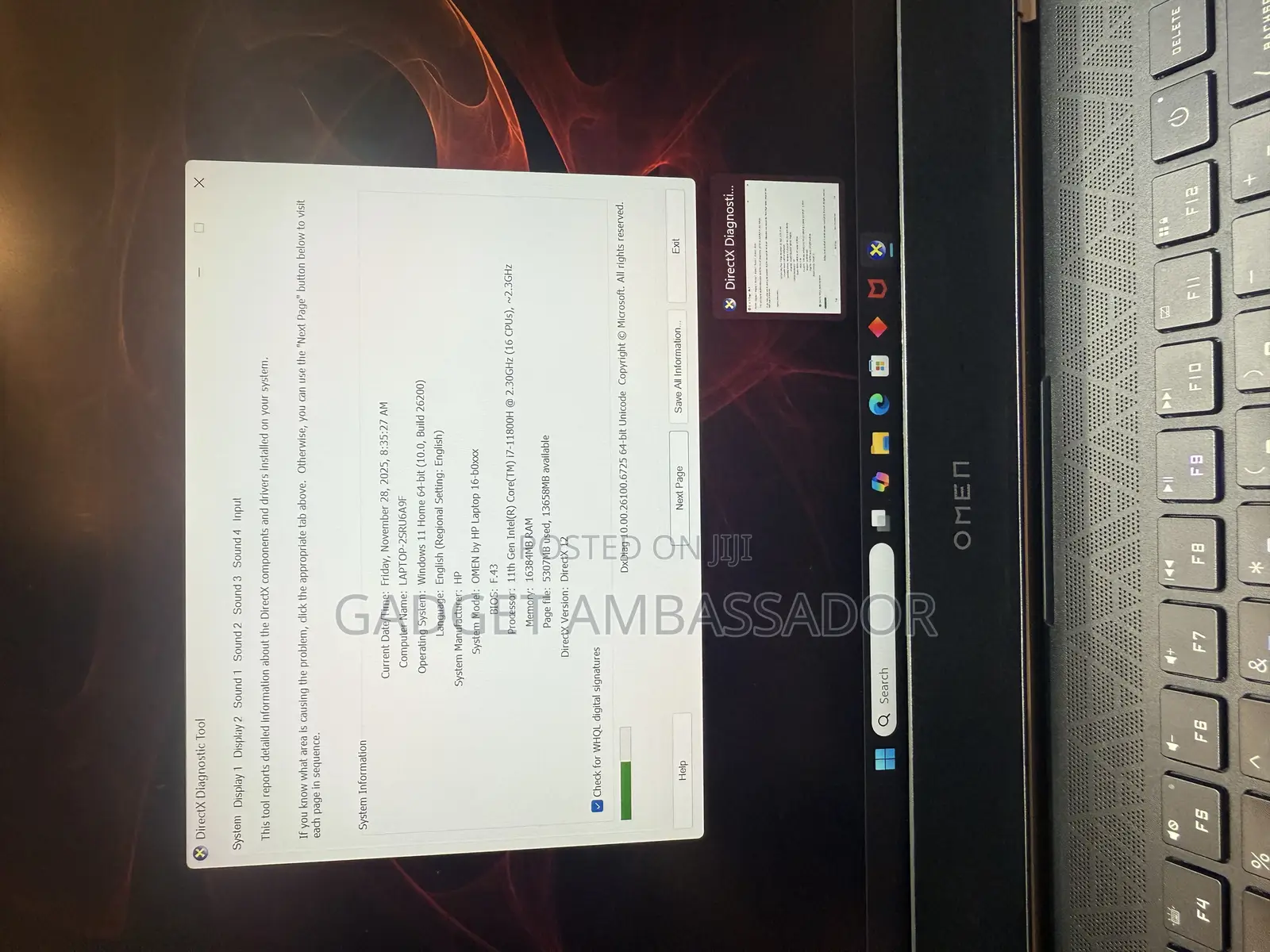 Laptop HP Omen 16 16GB Intel Core I7 SSD 1T
