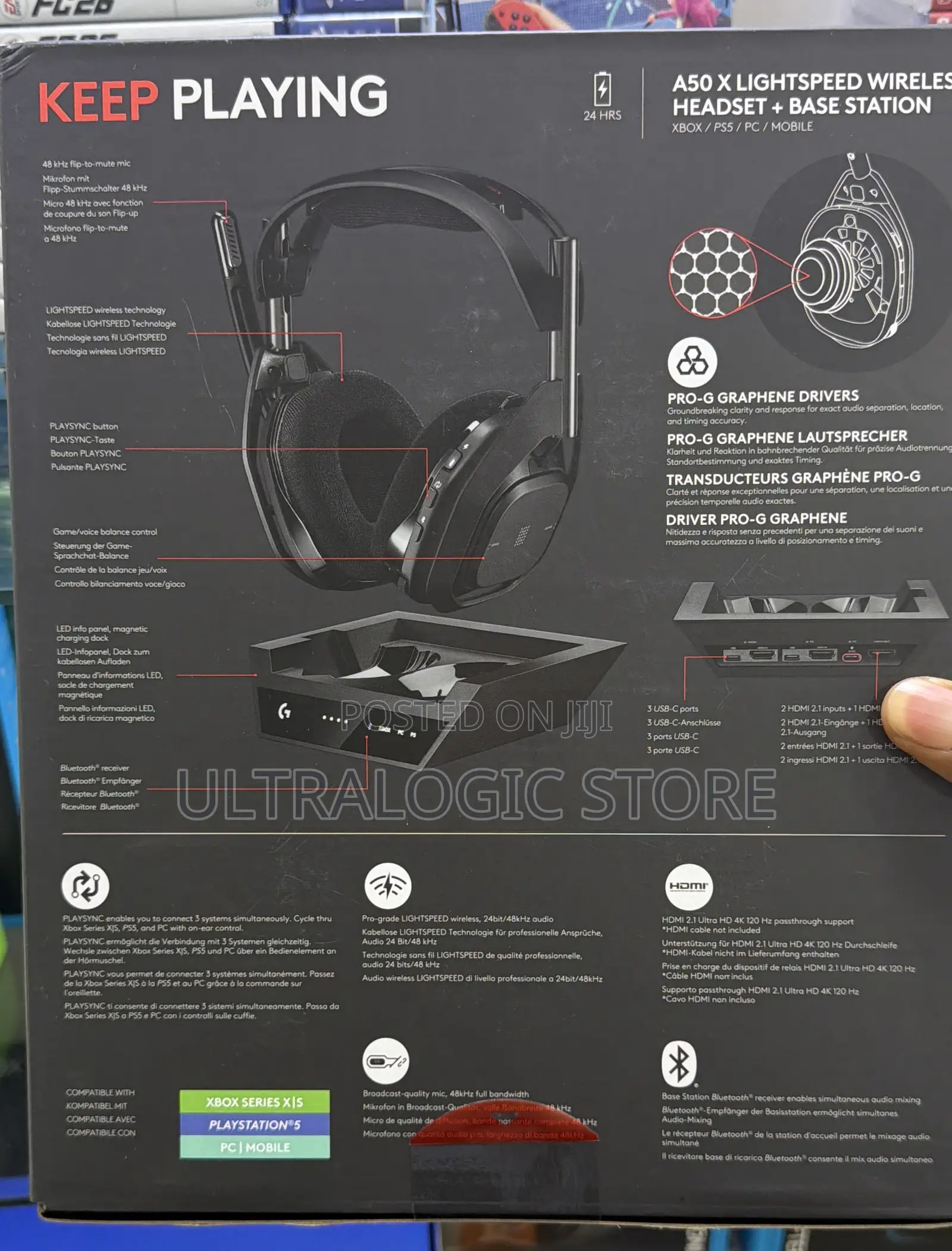 New Logitech G Astro A50 X Wireless Gaming Headset + Base Station