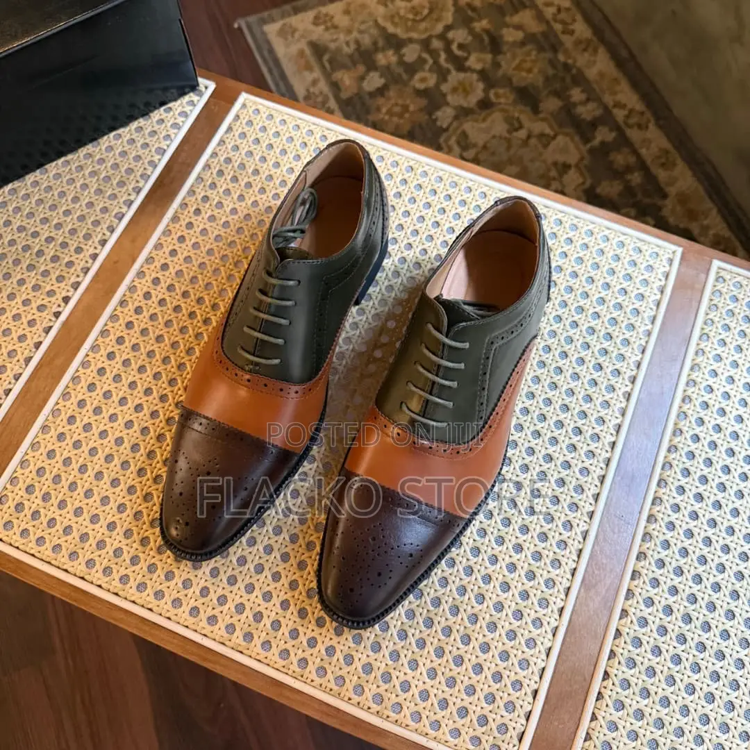 Original Tri-Toned Oxford Leather Brogue Shoes