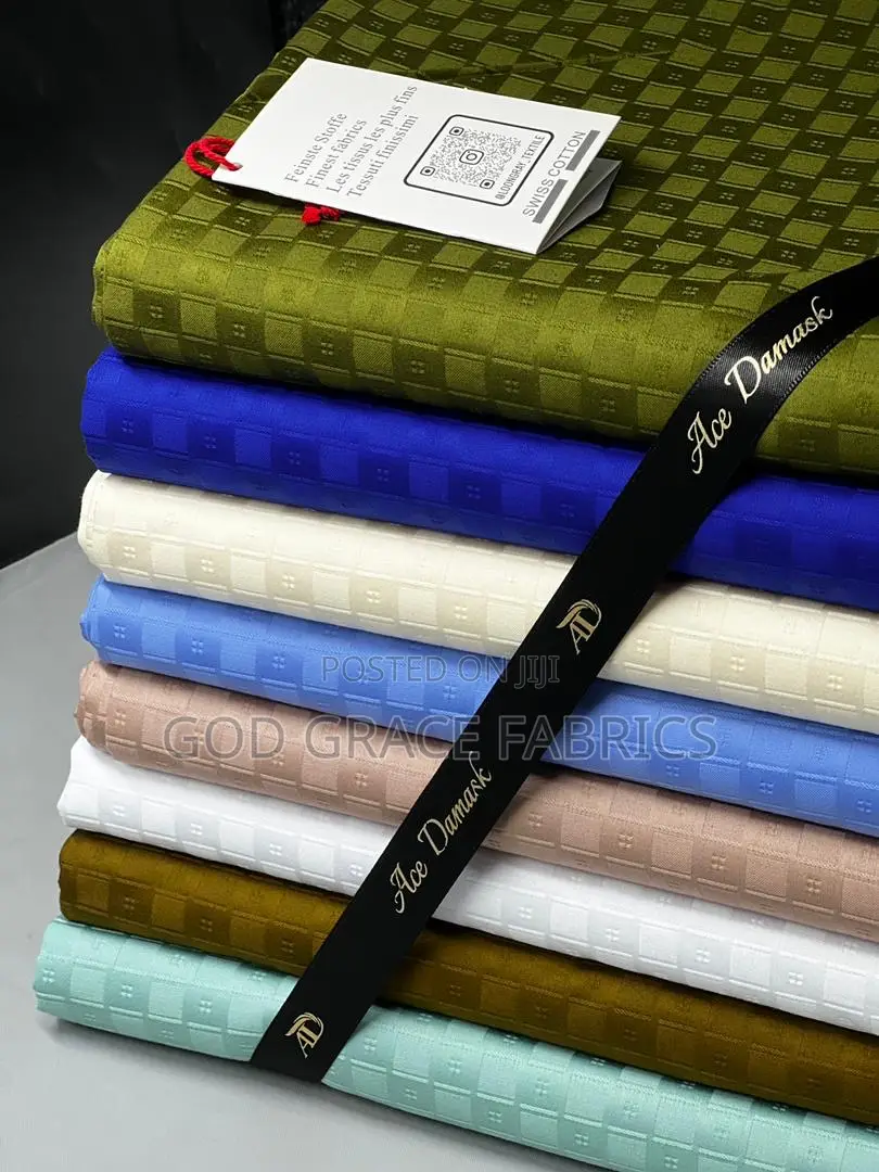 Pure Cotton Swiss New Ace Damask Voile Fabric
