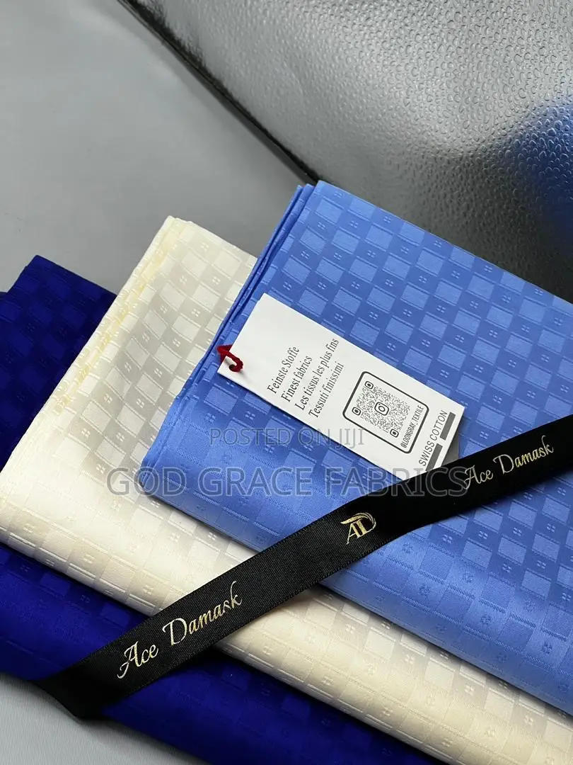 Pure Cotton Swiss New Ace Damask Voile Fabric