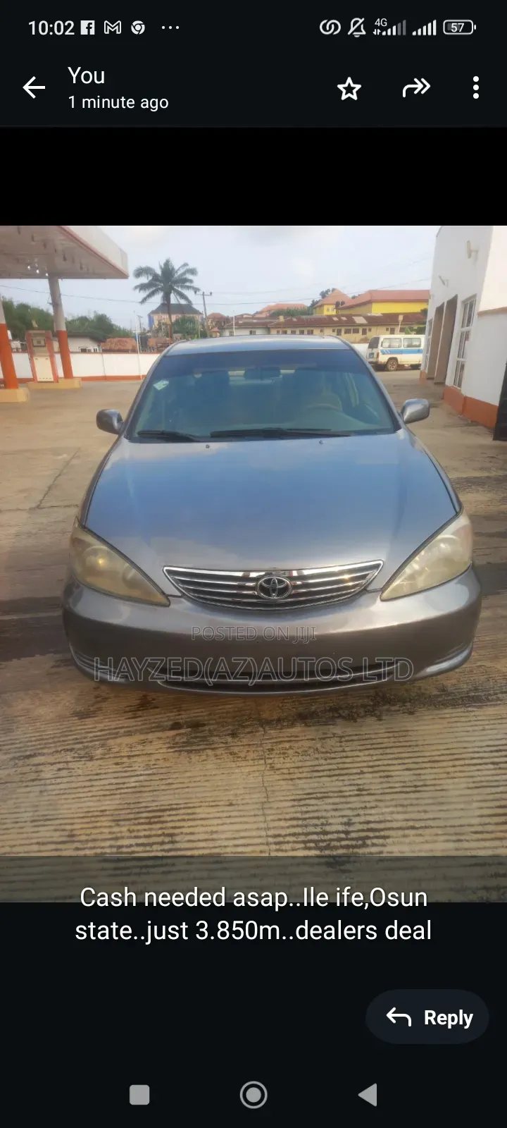 Toyota Camry LE 4dr Sedan (2.4L 4cyl 5M) 2003 Gray