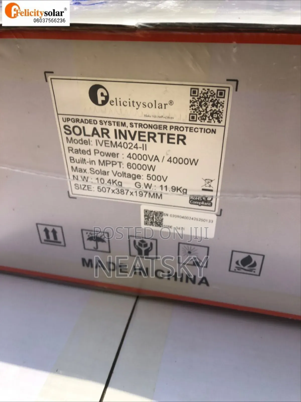 5kva/4kw 24v Hybrid Inverter (Mppt Inbuilt 500v Pv)