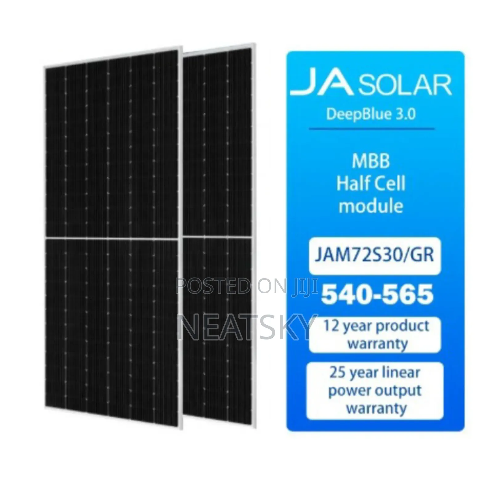 550w Ja Monofacial Solar Panel (Jam72s30gr Monocrystalline)