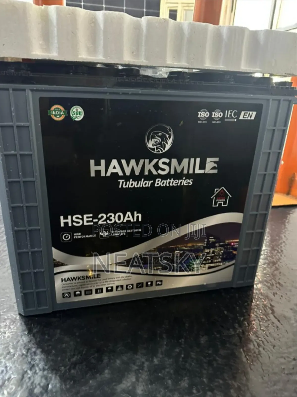 Hawksmile 230ah/12v Tall Tubular Battery 67kg