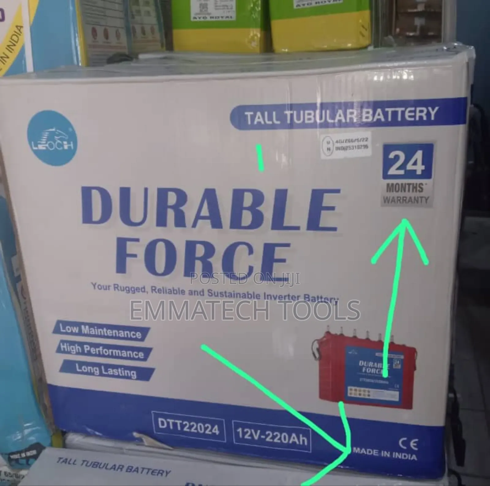 Durable 220amps Solar Battery