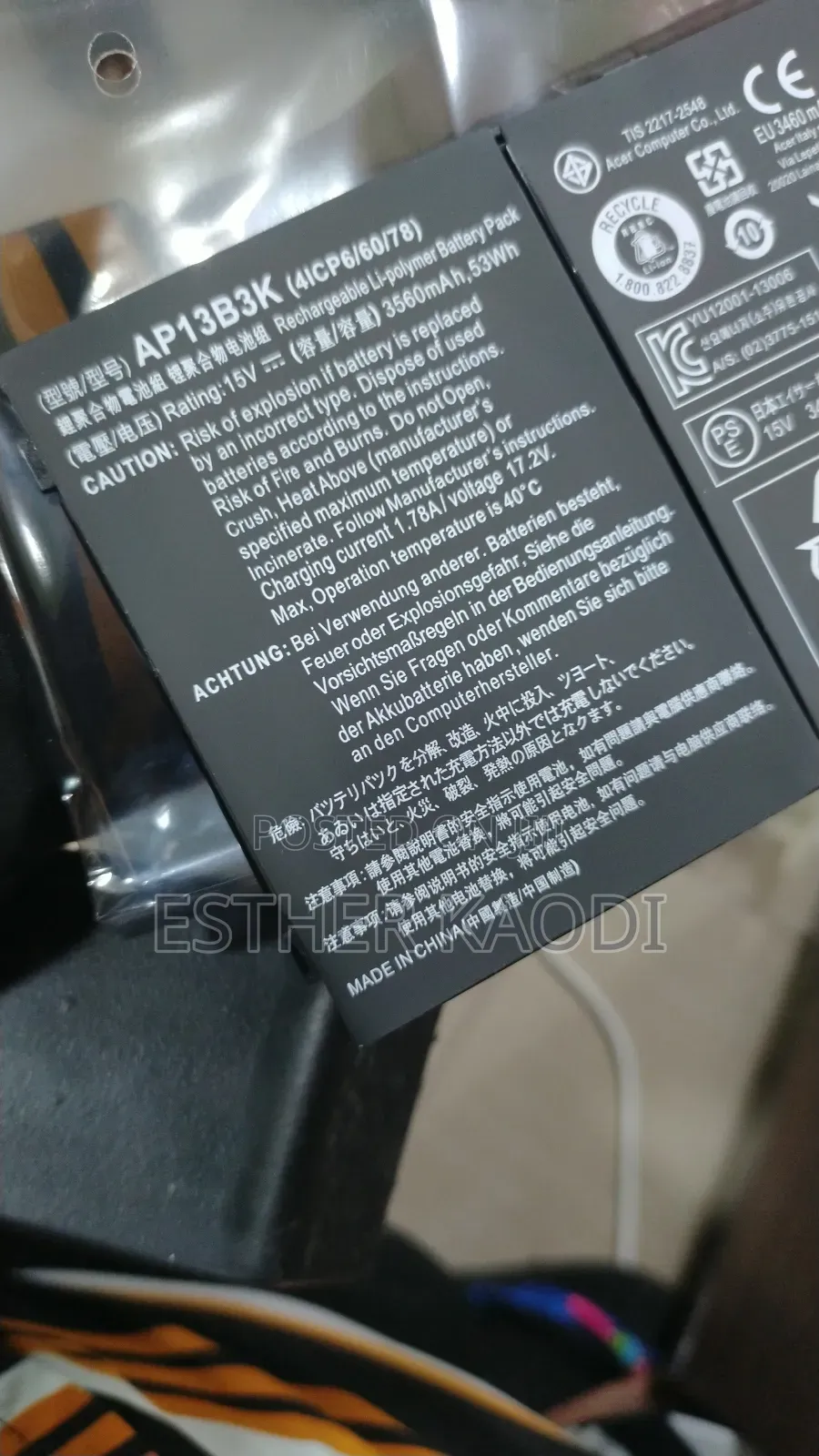 Laptop Battery Ap13b3k Acer