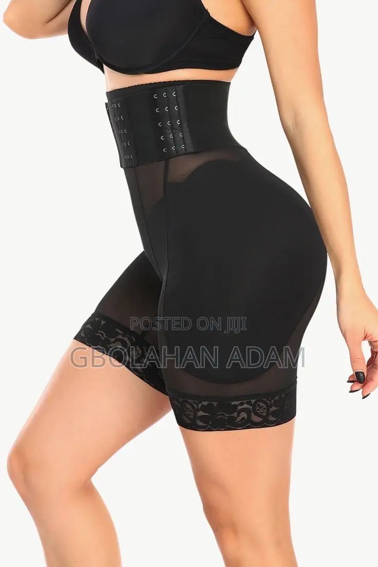 Full Size Lace Trim Pull-on Lifting Shaping Shorts