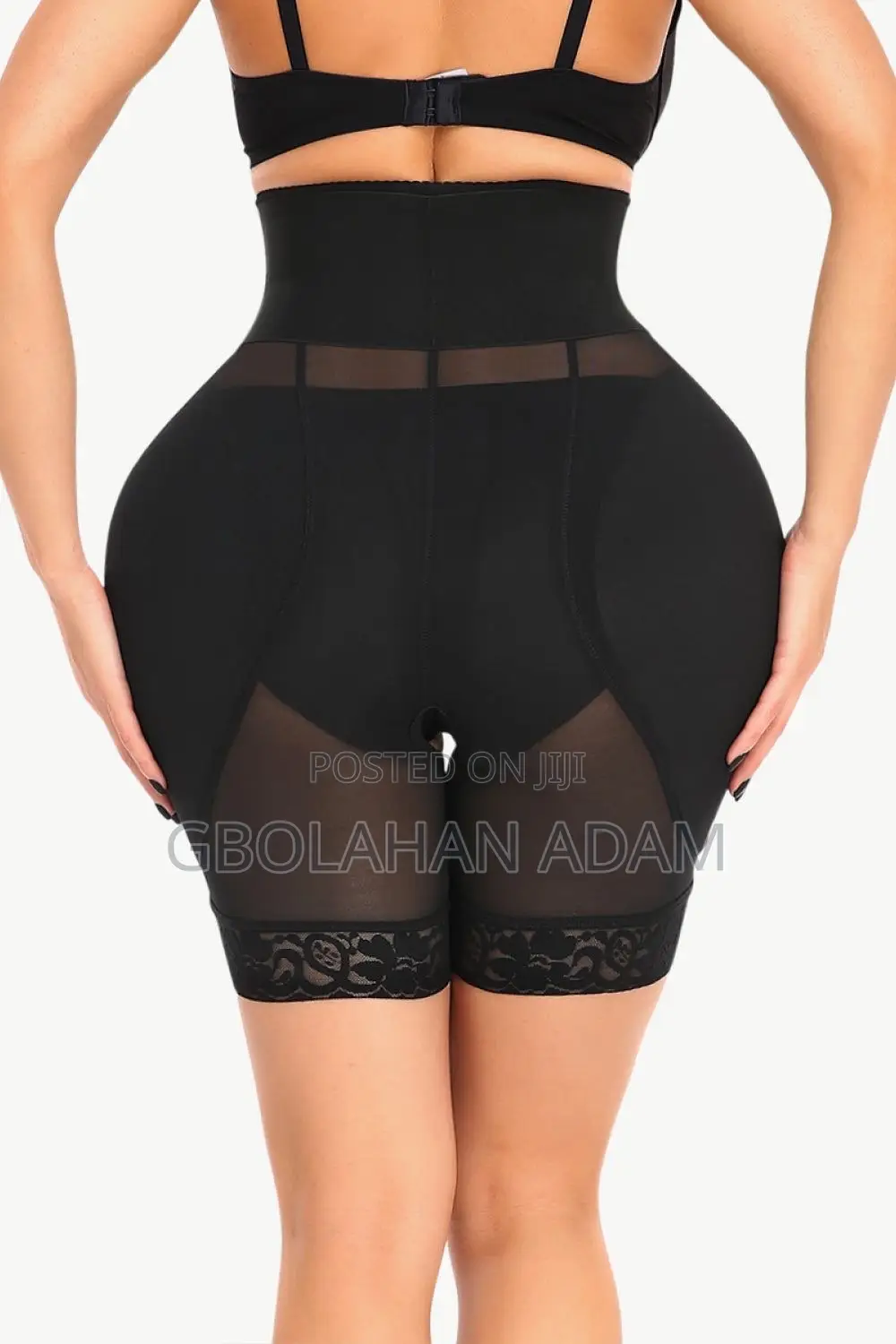 Full Size Lace Trim Pull-on Lifting Shaping Shorts