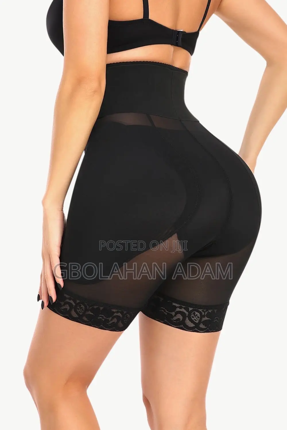 Full Size Lace Trim Pull-on Lifting Shaping Shorts
