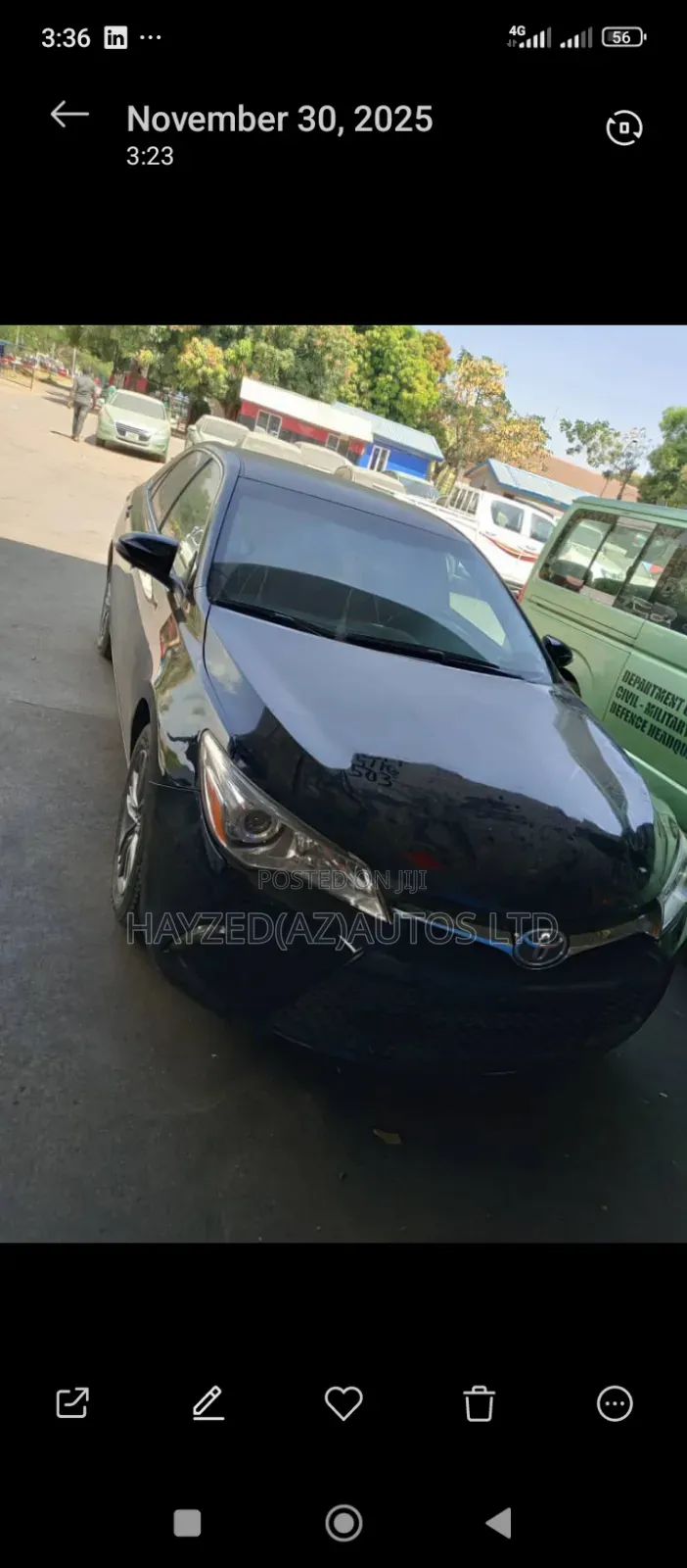 Toyota Camry SE 4dr Sedan (2.5L 4cyl 6A) 2016 Black