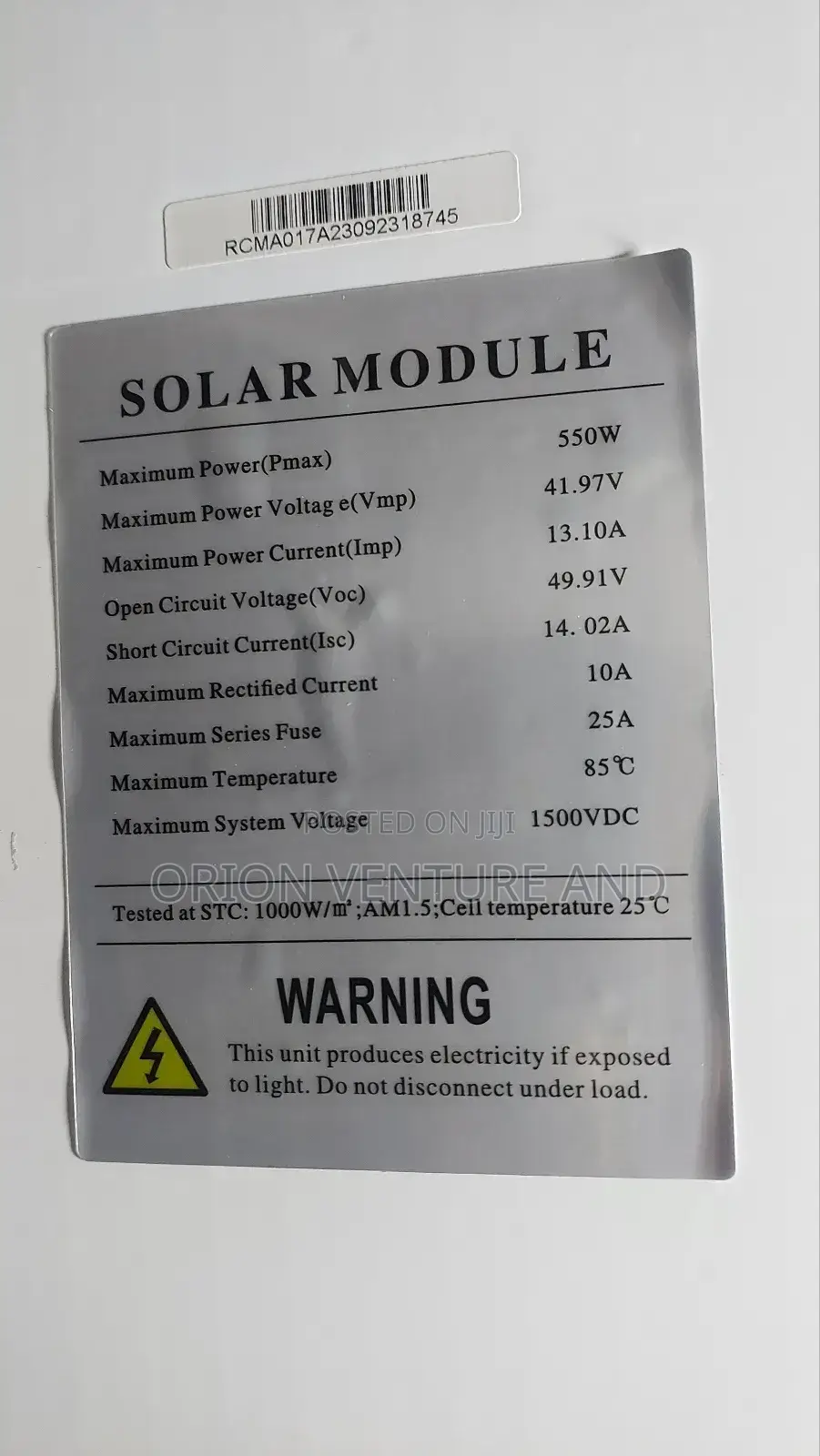 High Efficiency 550w 144 Cells Monocrystalline Halfcut Solar Panels