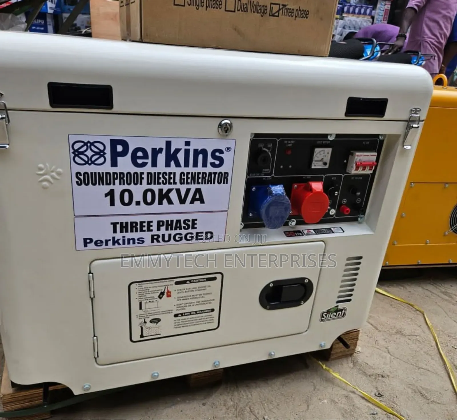 (Sp.10kva)Original Perkins Three Phase Diesel Soundproof Gen 1years Wy