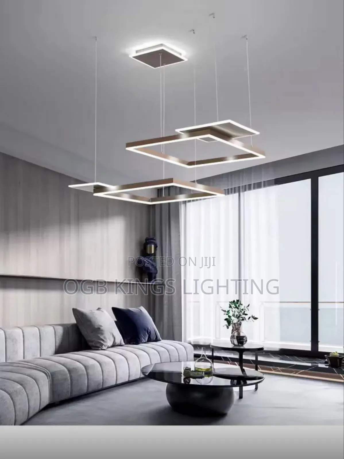 Square and Round Led Chandelier Modern Luxury Design Light