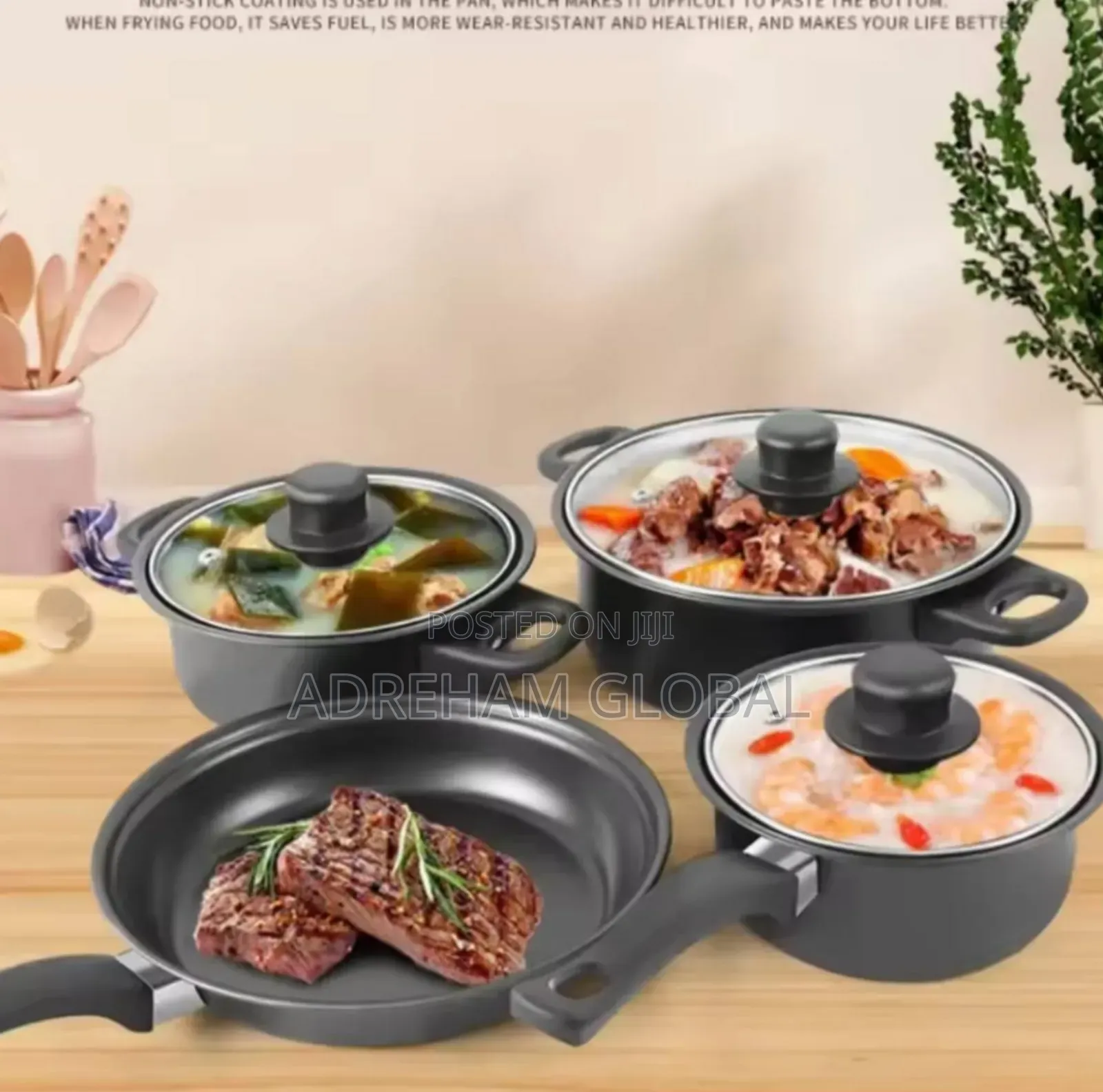 13 Piece Cookware Setpot Soup,Small Frying Pan With Lid Shovel