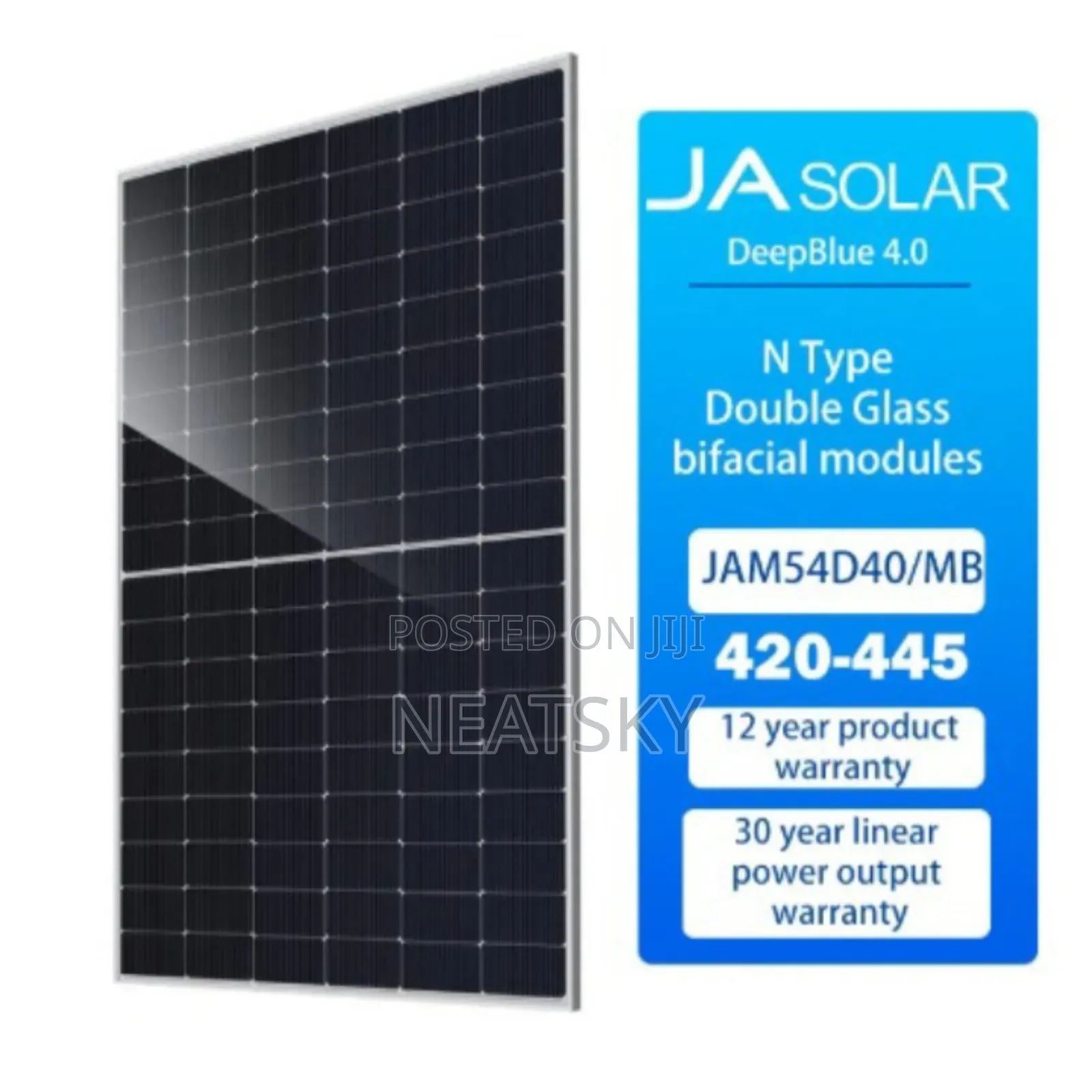 450w Ja Bifacial Solar Panel (Jam54d40mb Monocrystalline)