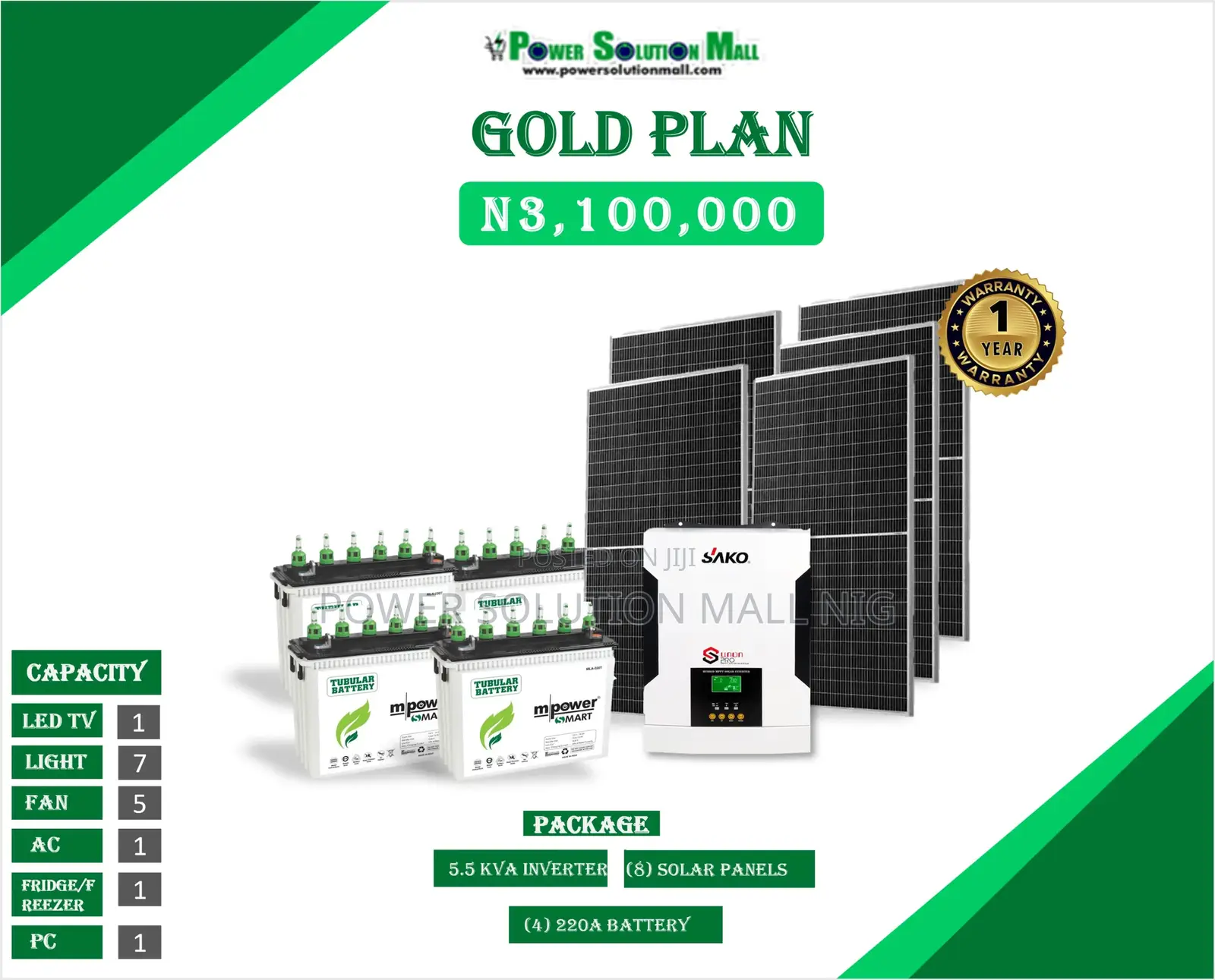 5.5kva Coolness Package Solar Solution Package
