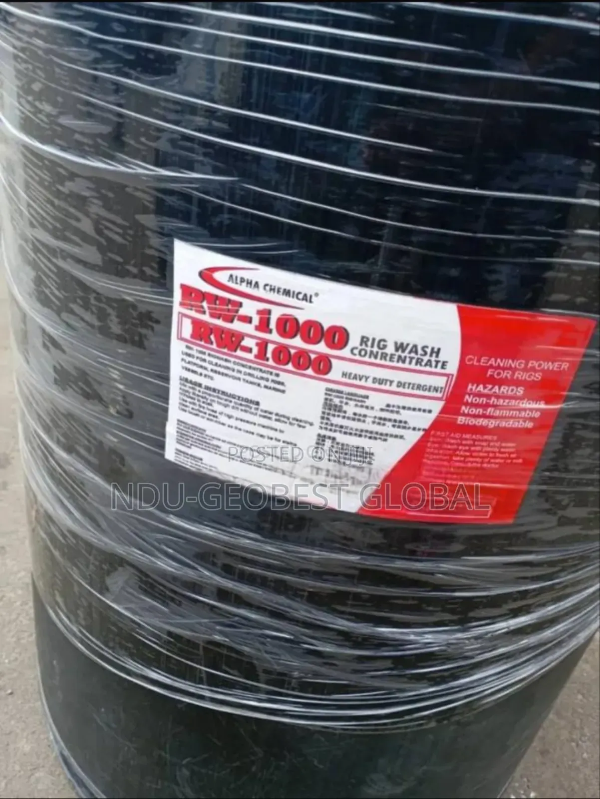 Alpha Chemical Rw-1000 Rig Wash Concentrate