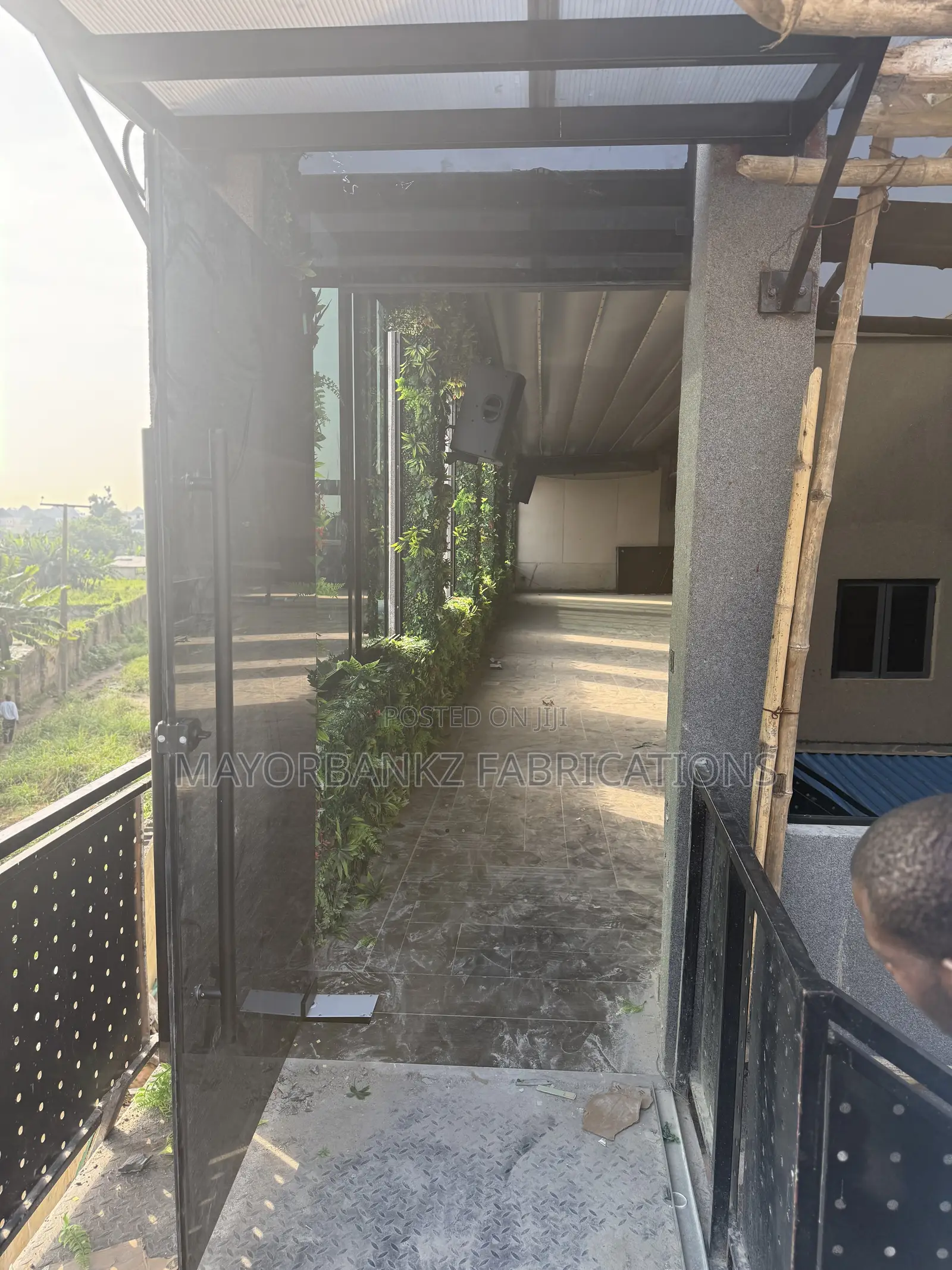 Dark Gray Glass Doors