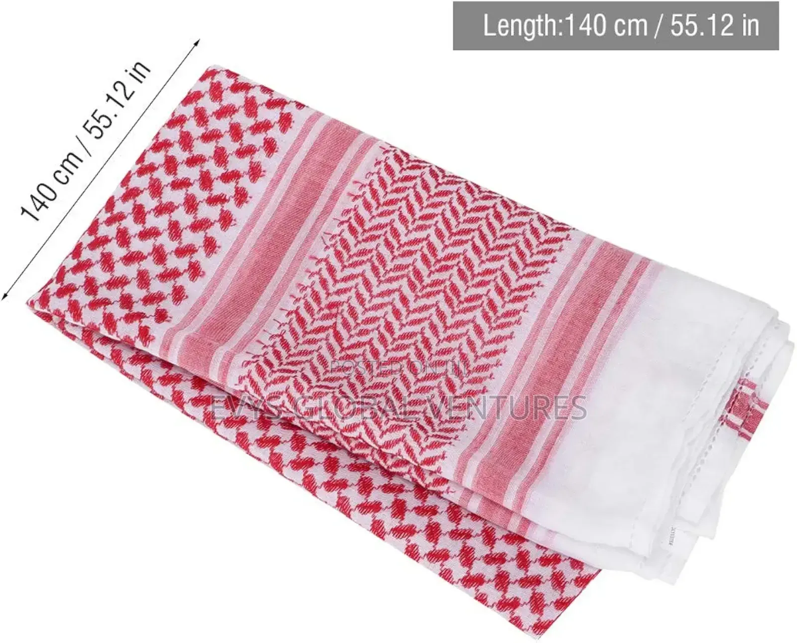 Large Muslim Arab Men Scarf Turban - 115cm