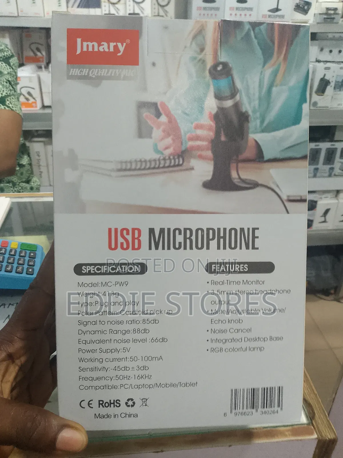 Jmary Mc Pw9 RGB Usb Recording Microphone