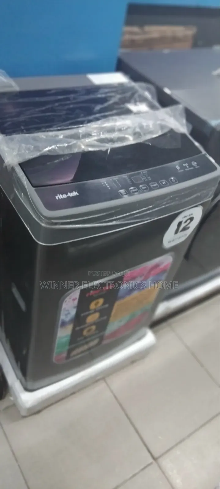 Rite_tek Top Loader Automatic Washing Machine 12kg