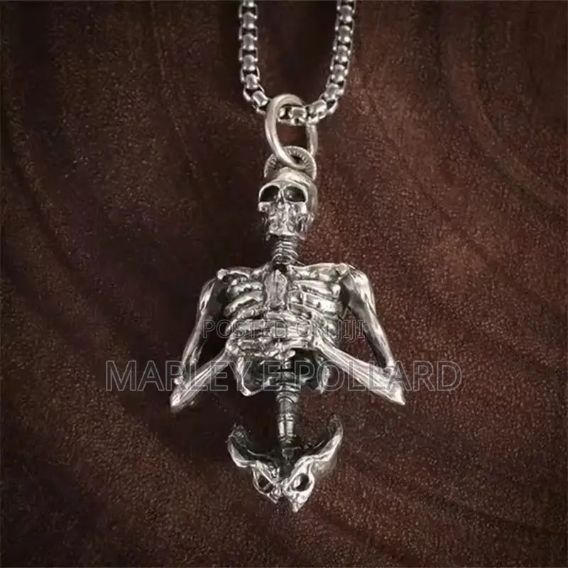 Vintage Punk Gothic Skull Stainless Steel Rope Chain