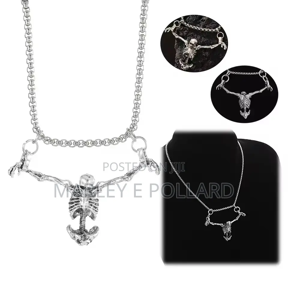 Vintage Punk Gothic Skull Stainless Steel Rope Chain