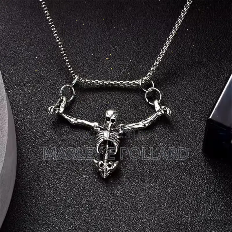 Vintage Punk Gothic Skull Stainless Steel Rope Chain