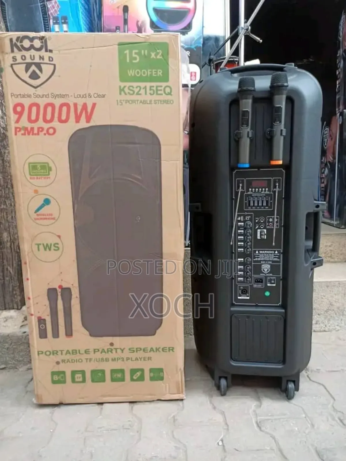 Full Range Rechargeable Pa System With Dual Wireless Mic.