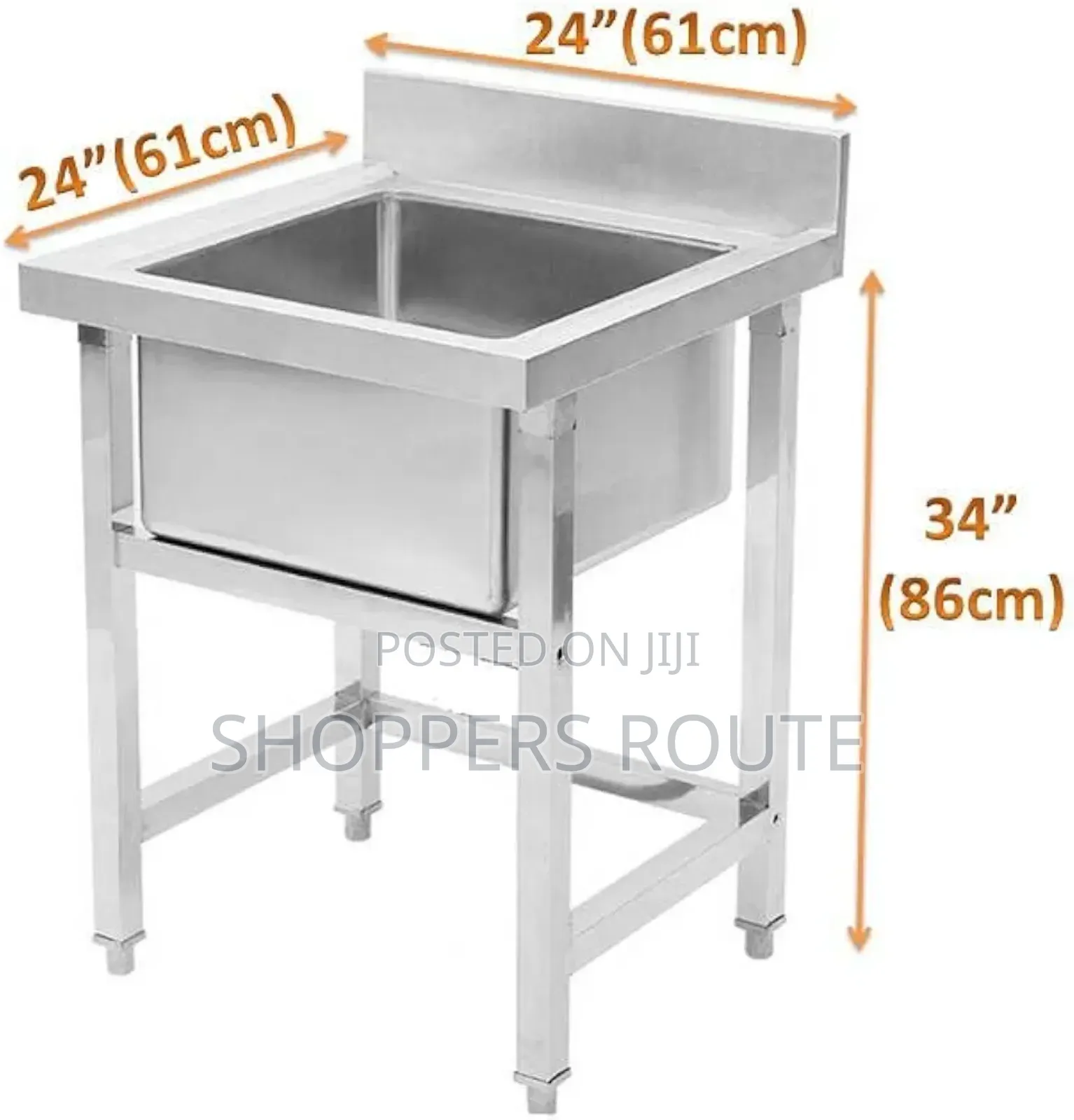Single Bowl 600x600x900mm Commercial Catering Sink