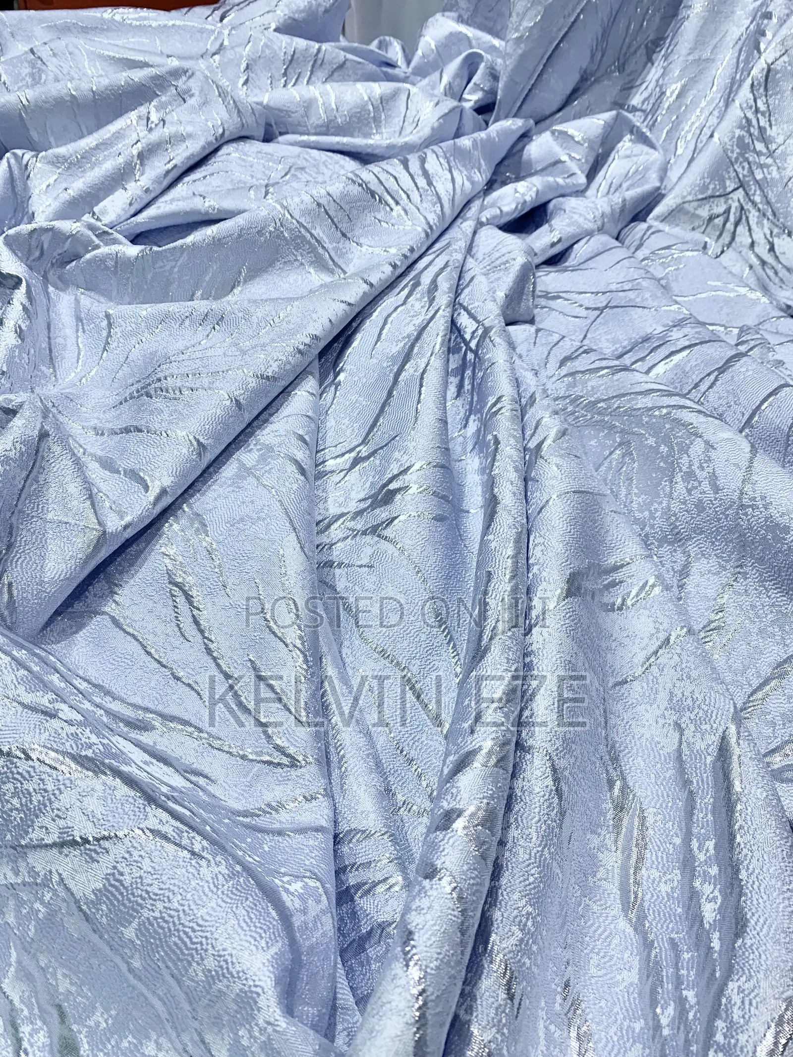Beautifully Designed White Damask Fabric