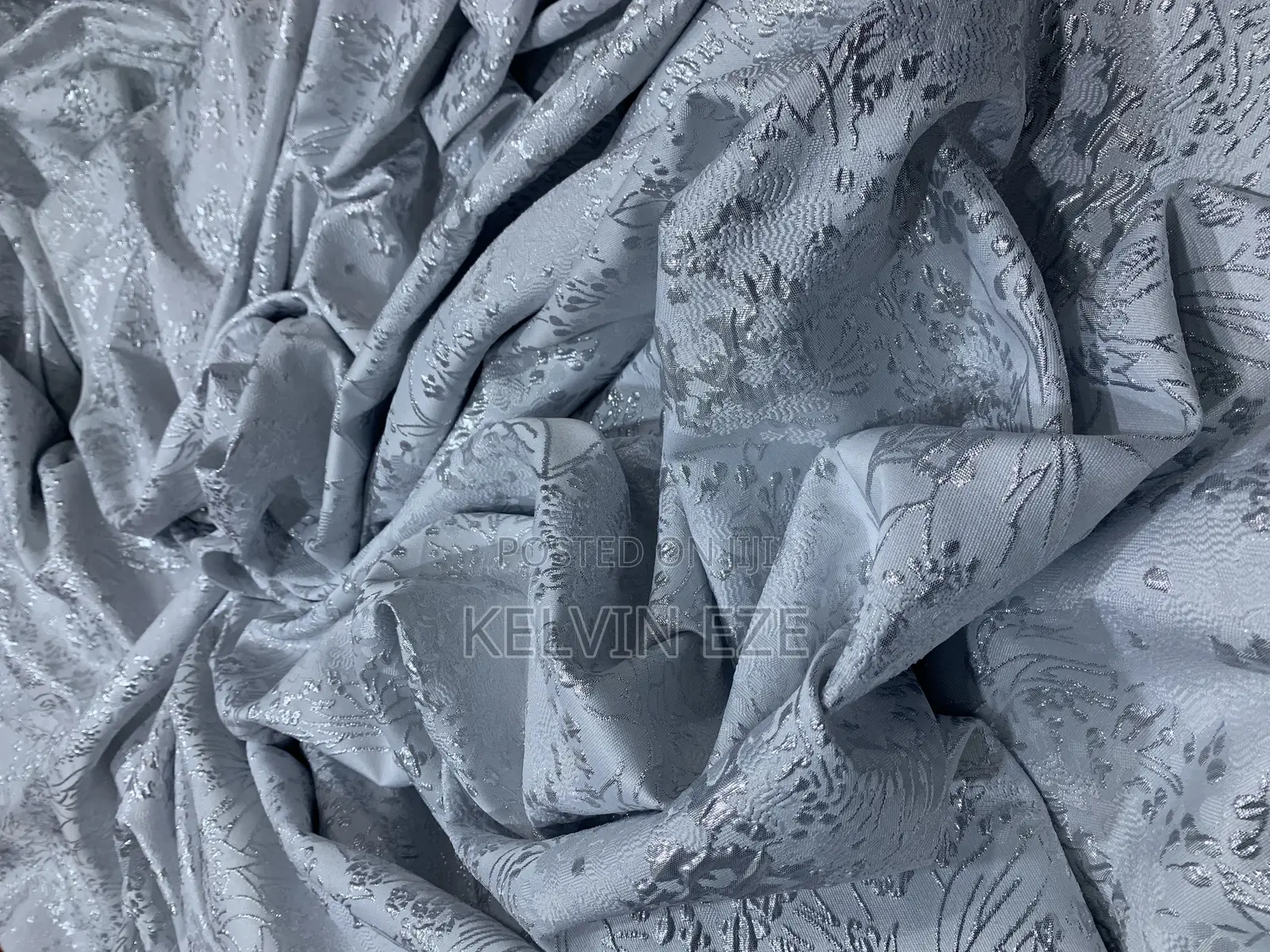 Premium White Damask Fabric With Beautiful Pattern