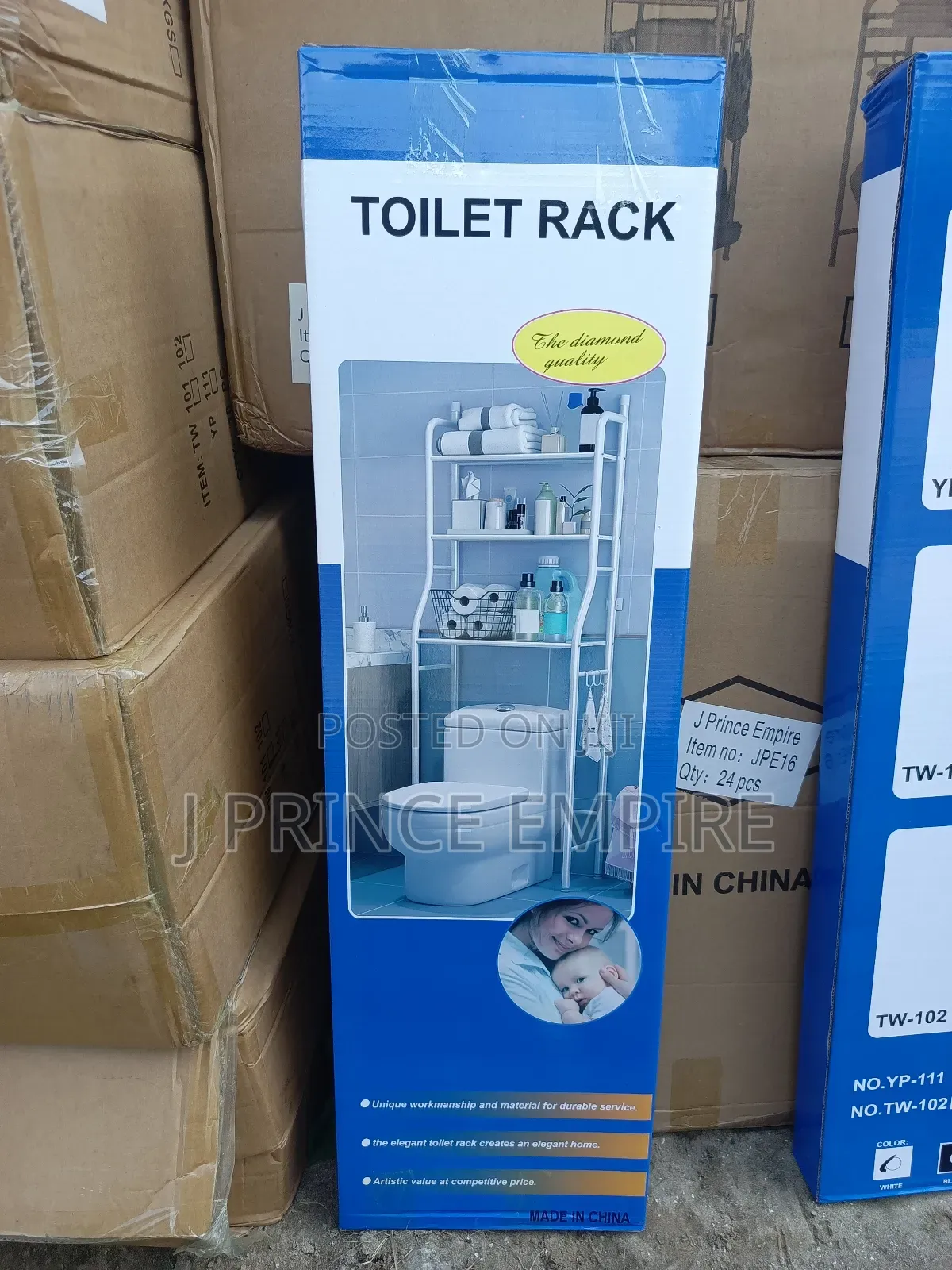 3 Tier Toilet Cabinet Shelving Space Saver - Rack.