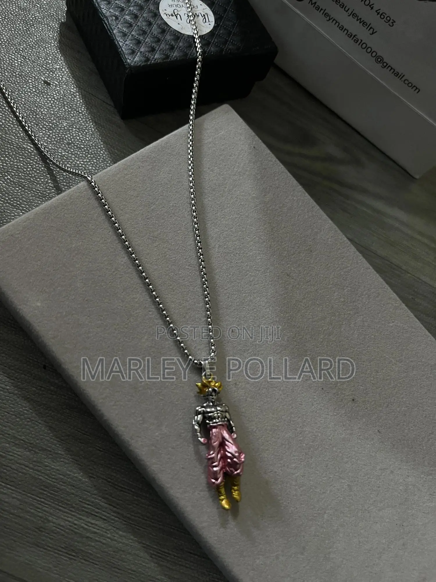 Dragon Ball Anime Styled Steel Silver / Gold Cz Rope Pendant Necklace