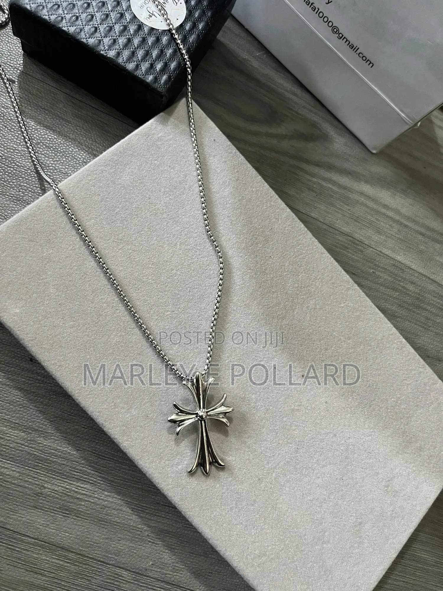 Trendy Steel Men's Pendant Jewelry Fashionable Cross Chain