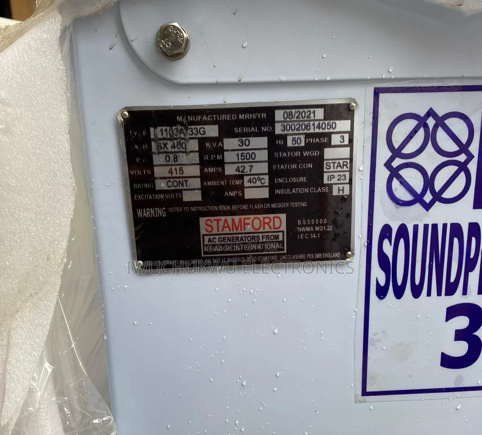 Perkins 30kva Soundproof Generator Set [England Model With Warranty]