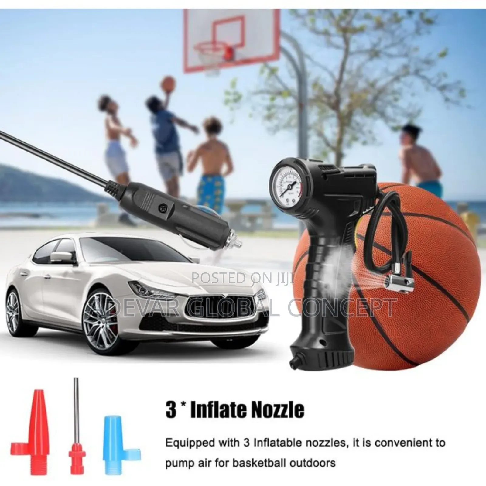 Portable Car Air Pump for Bicycle/Car Tires/Balls