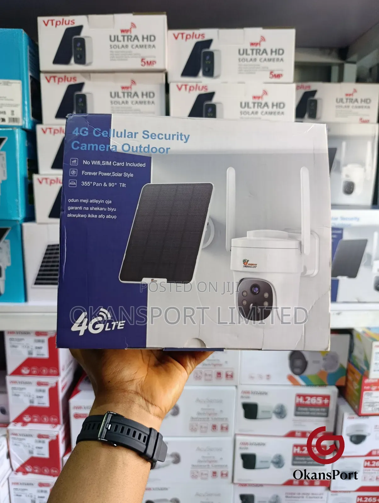 PTZ 4g Outdoor Security Camera Sim Card, Solar Wifi, Full-Color Night