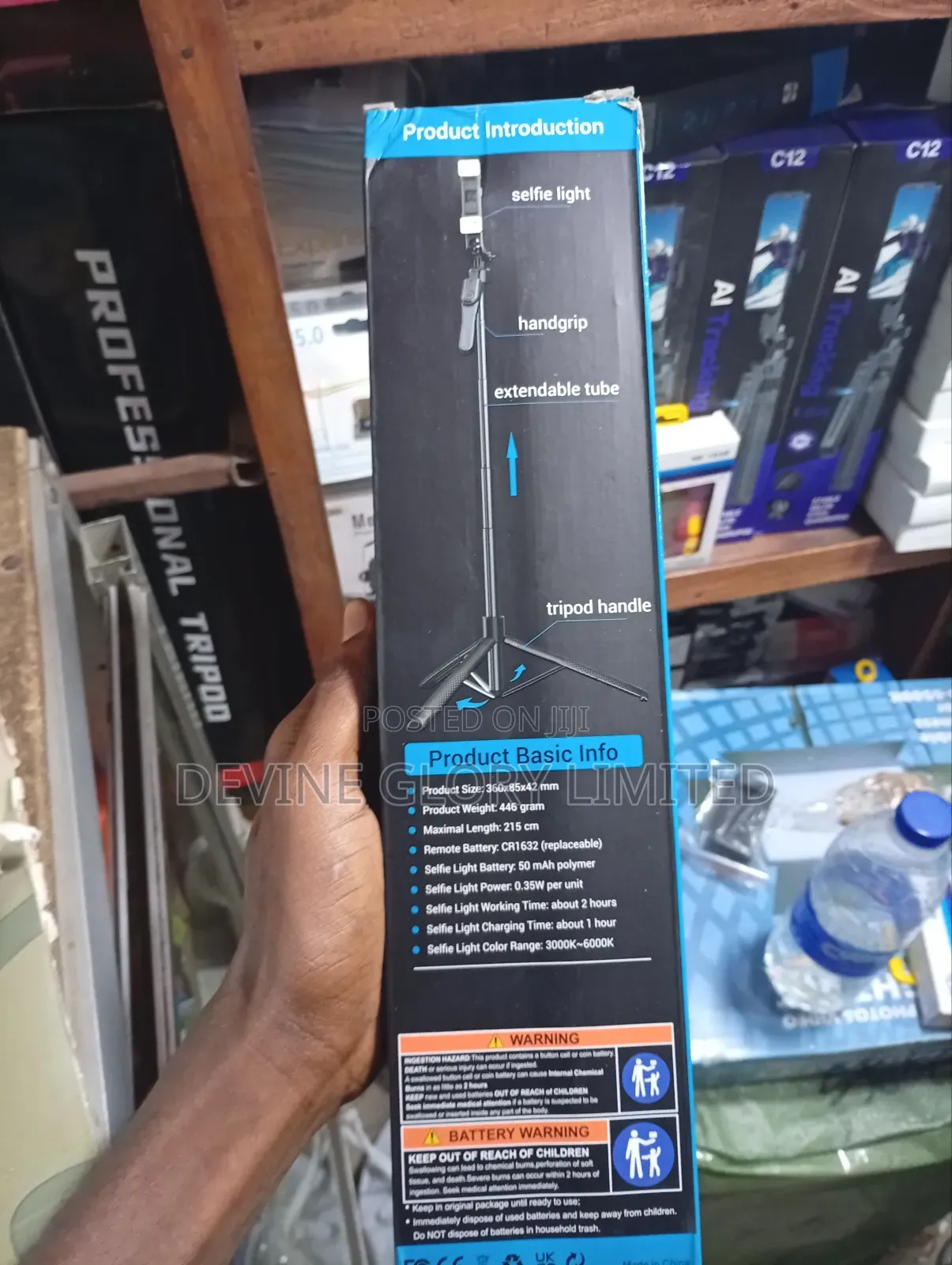 Ultra Long 3-in-1 Selfie Tripod Stand With Bluetooth Remote