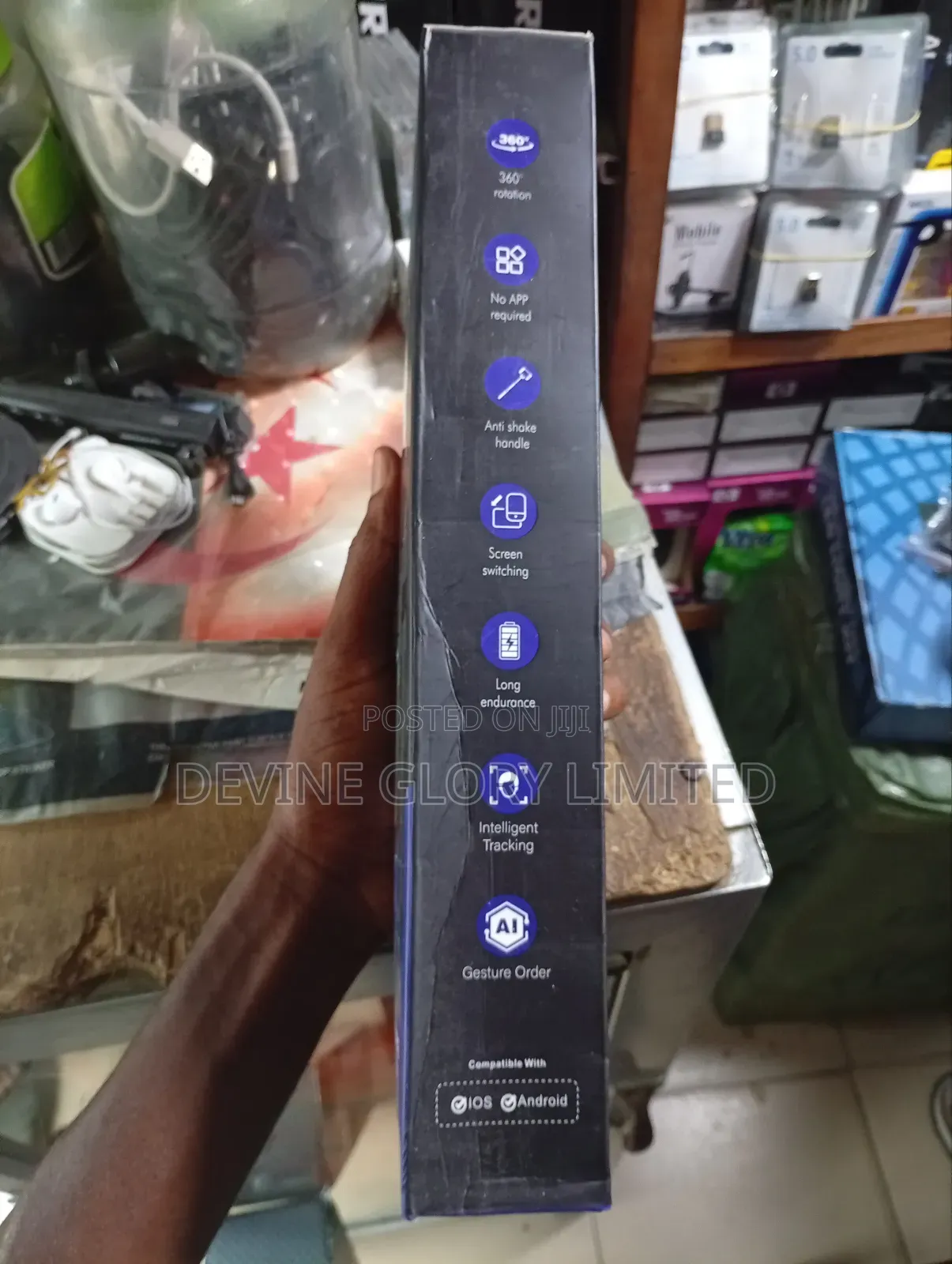 C12 Ai Tracking Quadrupod Selfie Stick – 360° Auto Follow Tripod