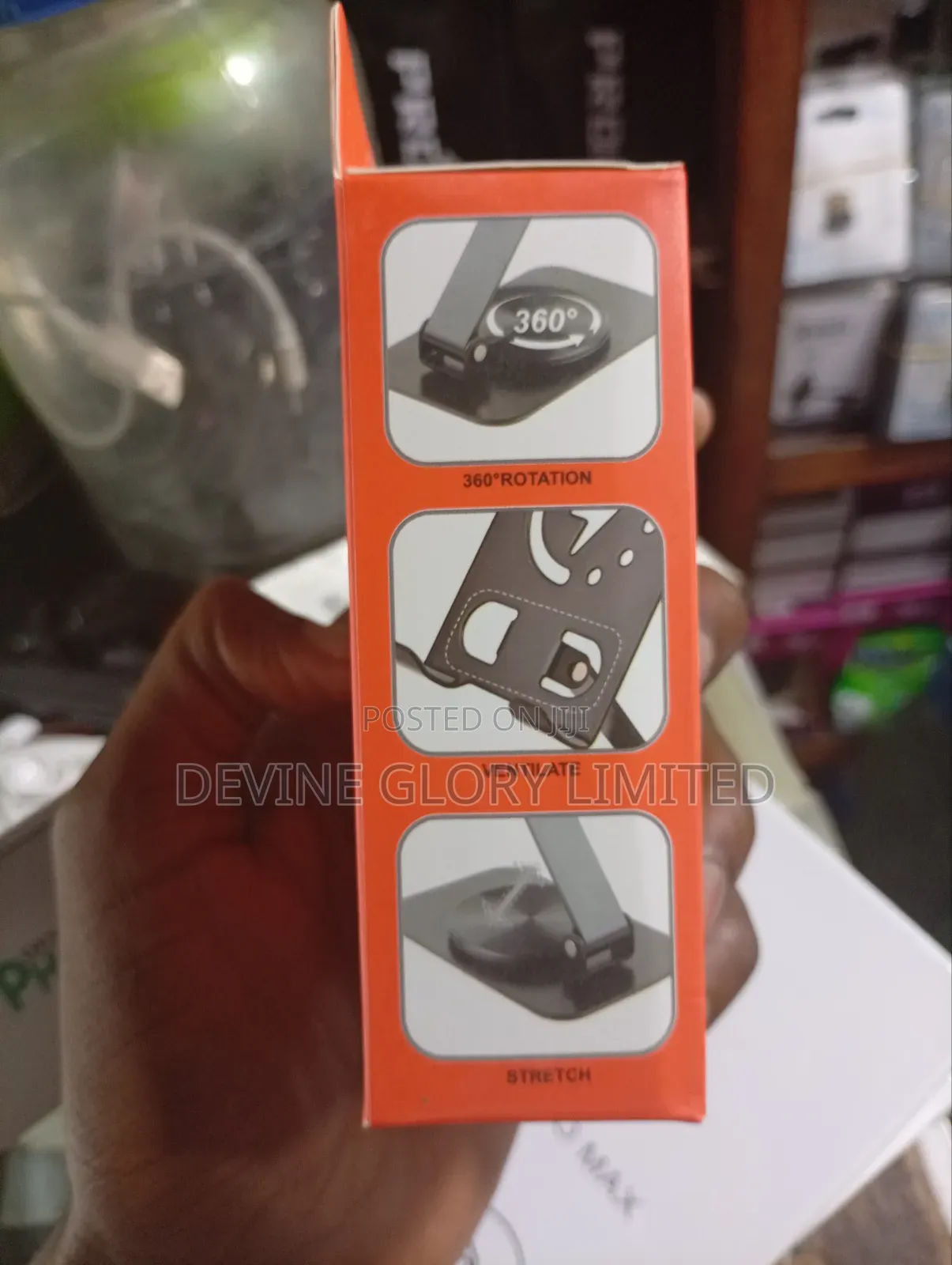 No. 560 Metal Foldable Phone Stand – Adjustable 360° Desktop Holder