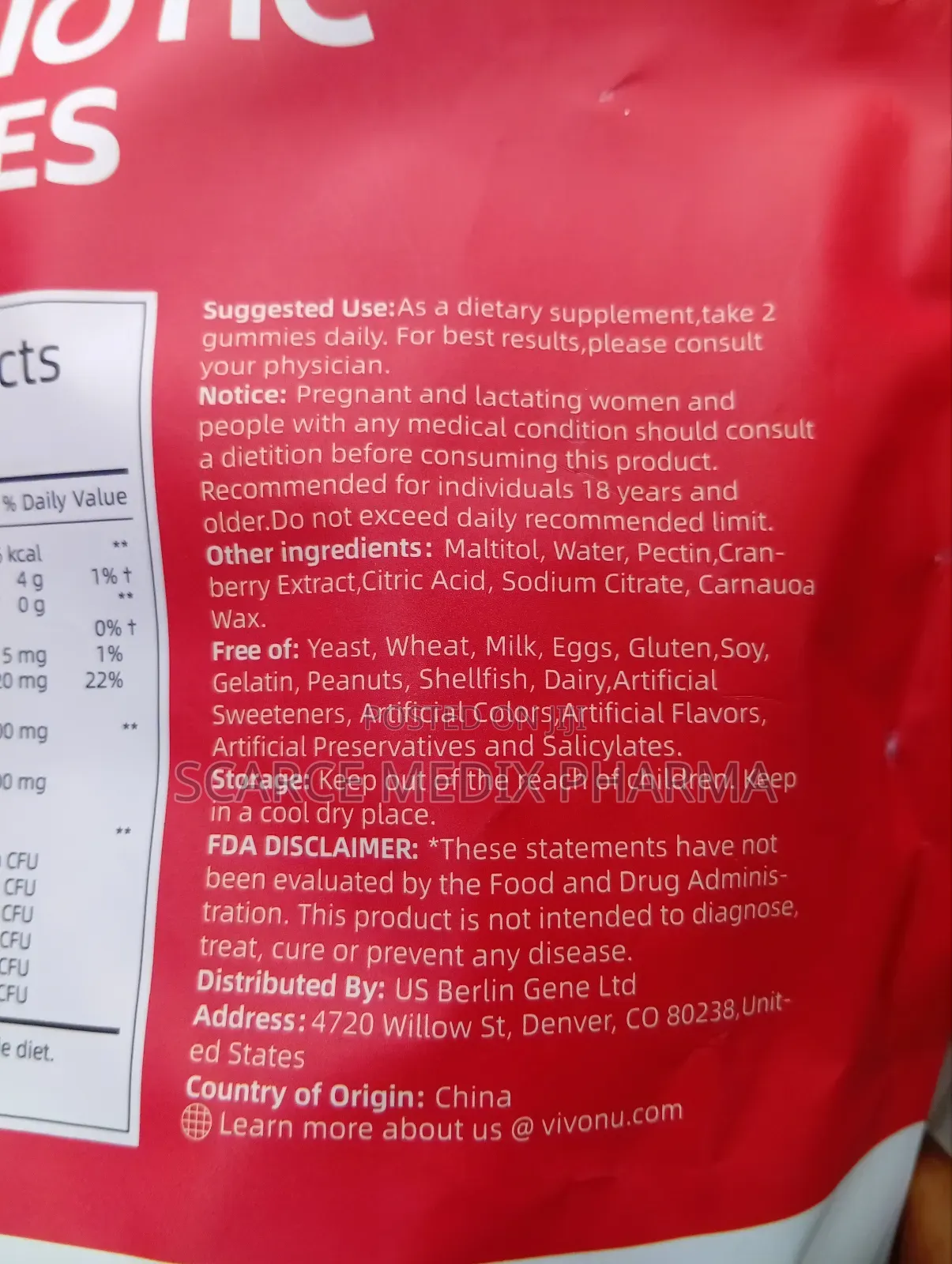Women's Probiotic Gummies - Vivonu