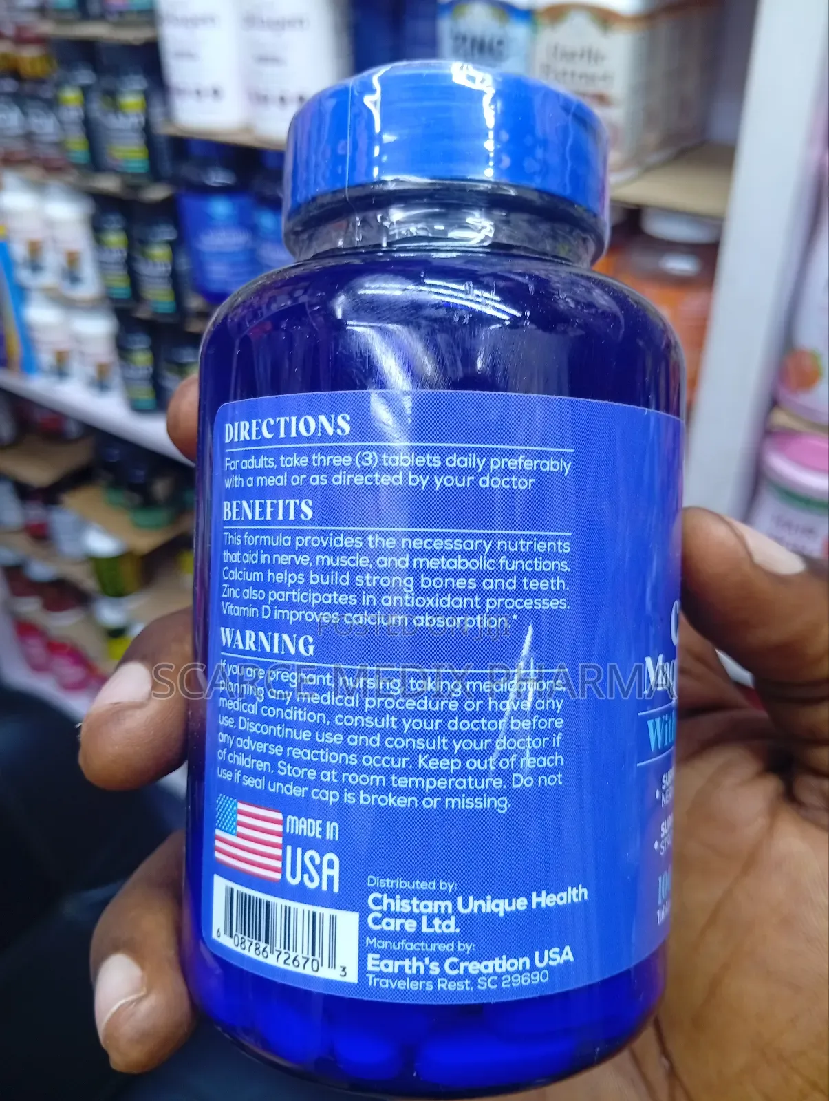 Chelated Calcium Magnesium Zinc With Vitamin D3
