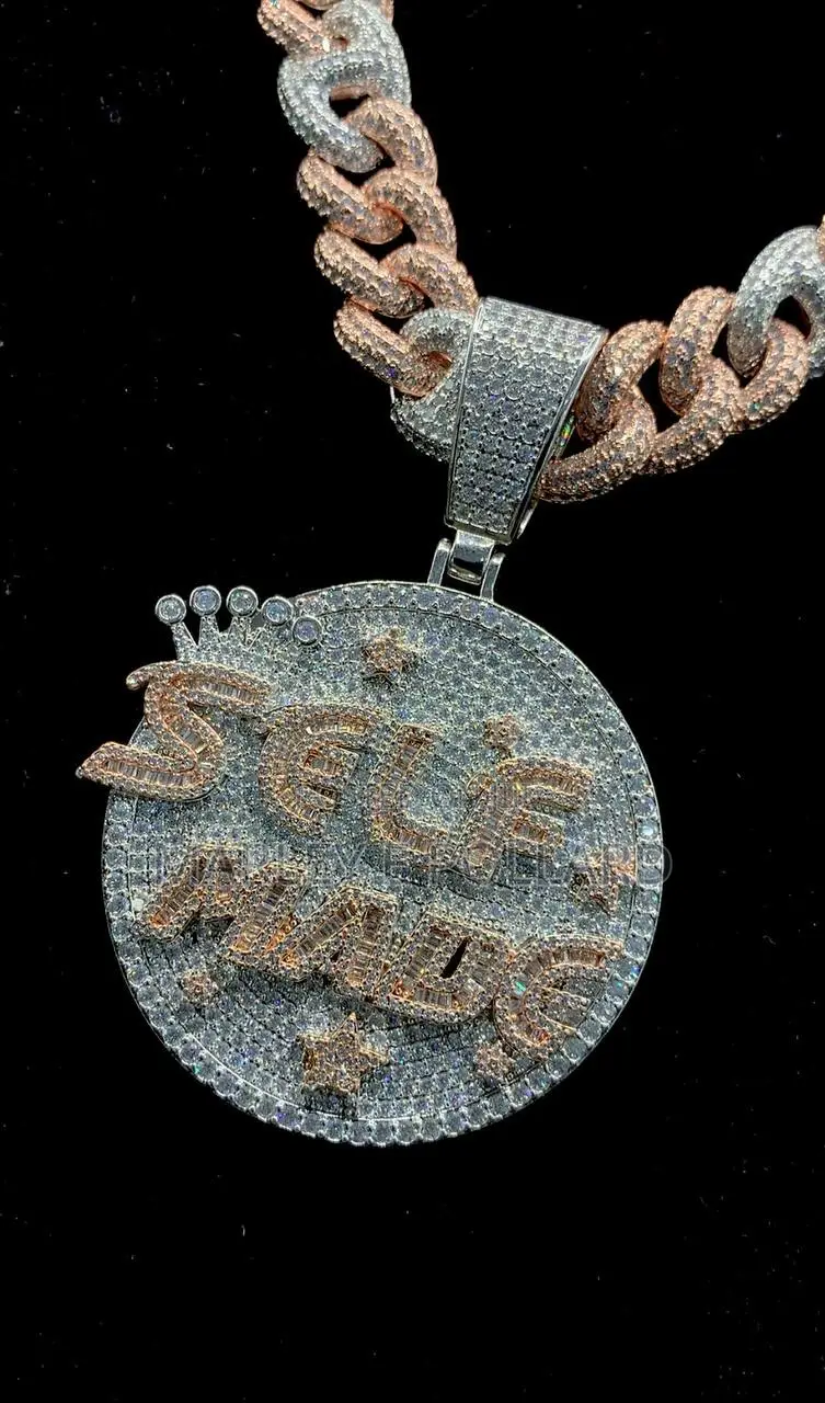 Self Made Bulky Cubic Zirconia Quality Pendant Chain